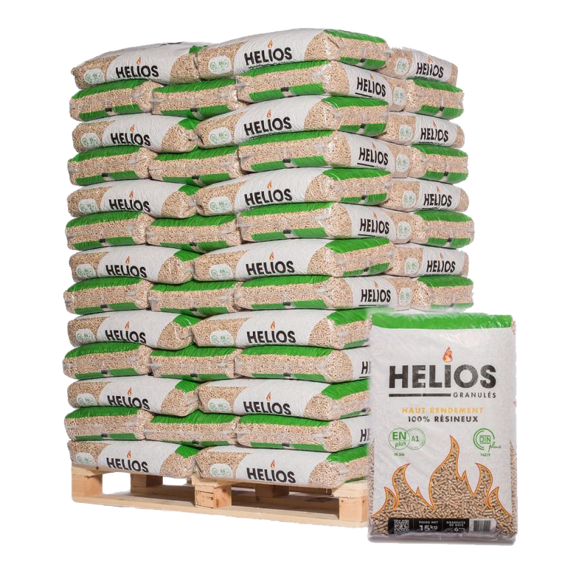Palette de granulés HELIOS - 65 sacs de 15 kg